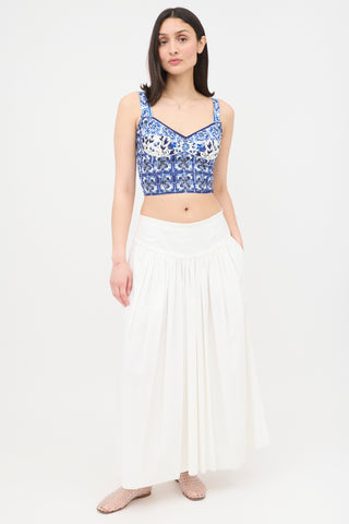 Dolce & Gabbana Majolica Printed Corset Top