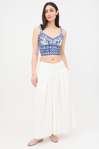 Dolce & Gabbana Majolica Printed Corset Top