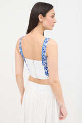Dolce & Gabbana Majolica Printed Corset Top