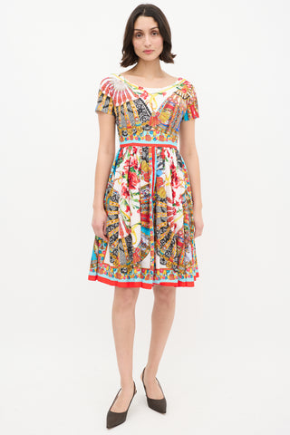 Dolce & Gabbana Multicolour Carnival Printed A-Line Dress