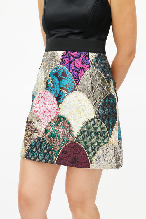 Dolce & Gabbana Multicolour Metallic Brocade Skirt