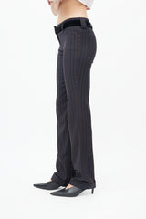 Dolce & Gabbana Navy & Brown Pinstripe Trouser