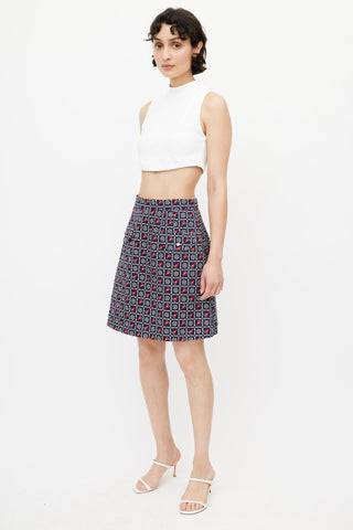 Dolce & Gabbana Navy & Multi Nautical Skirt