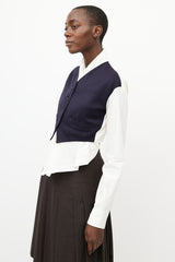 Dolce & Gabbana Navy & White Vest Top