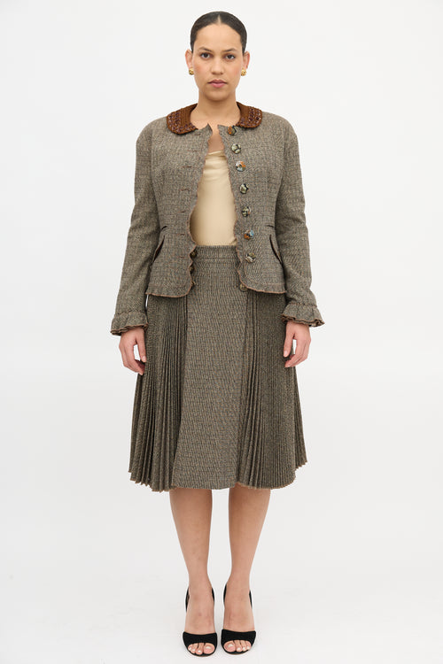 Dolce & Gabbana Patterned Ruffle Jacket