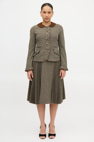 Dolce & Gabbana Patterned Ruffle Jacket