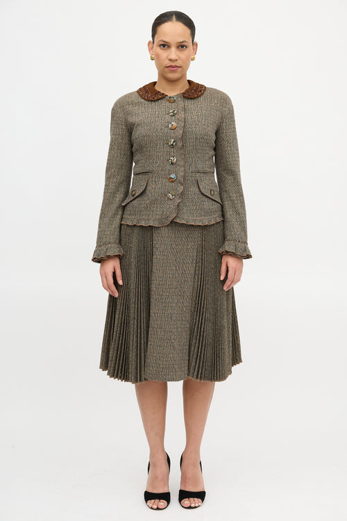 Dolce & Gabbana Patterned Ruffle Jacket