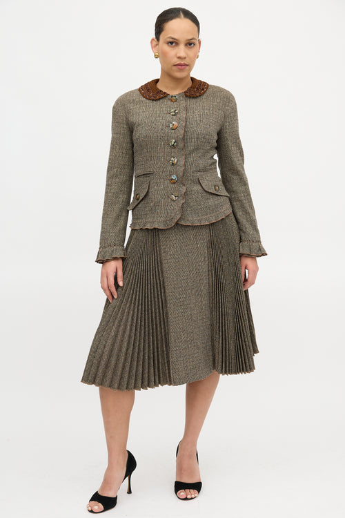 Dolce & Gabbana Patterned Ruffle Jacket