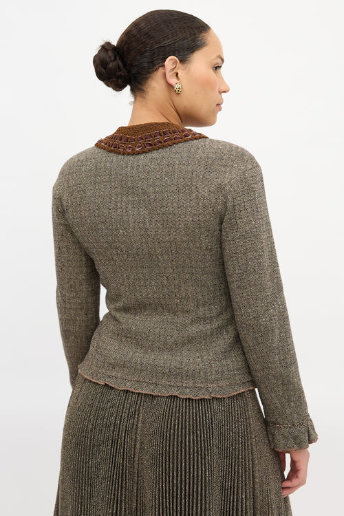 Dolce & Gabbana Patterned Ruffle Jacket