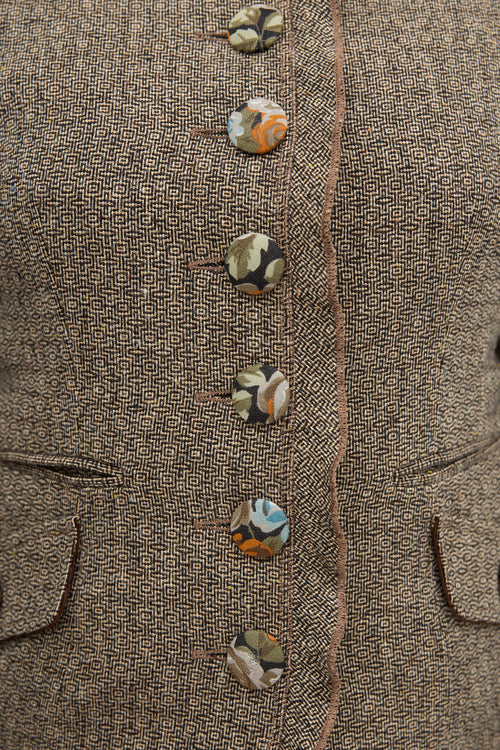 Dolce & Gabbana Patterned Ruffle Jacket