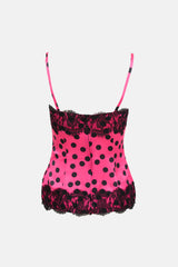 Dolce & Gabbana Silk Lace Polka Dot Tank Top