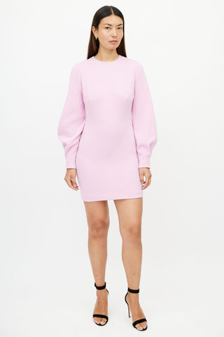 Dolce & Gabbana Pink Long Sleeve Sheath Dress