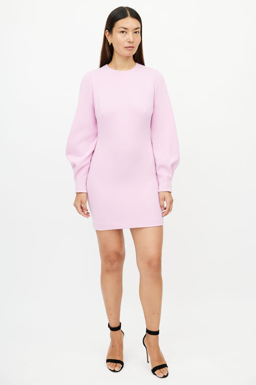 Dolce & Gabbana Pink Long Sleeve Sheath Dress