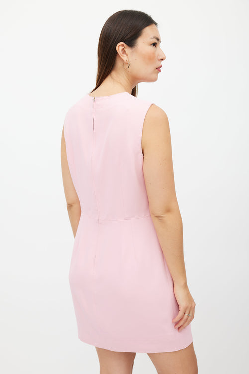 Dolce & Gabbana Pink Sleeveless Stitch Dress