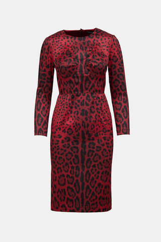 Dolce & Gabbana Printed Bustier Dress