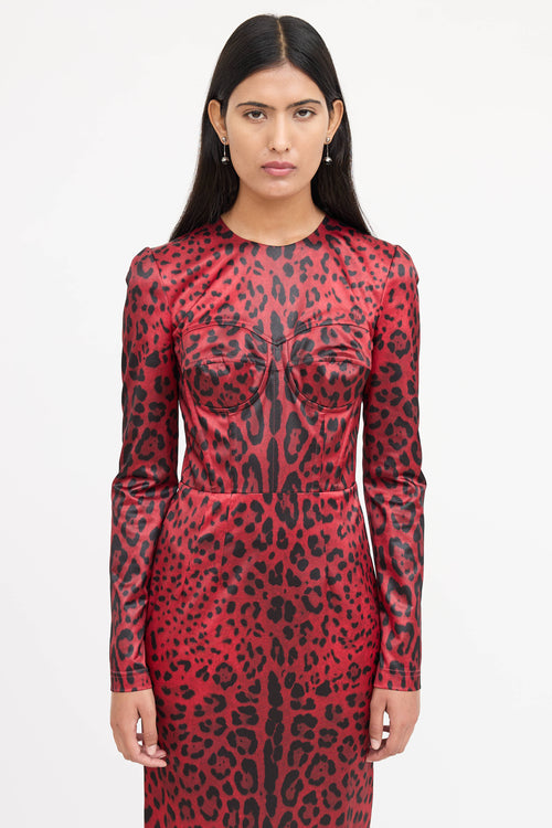 Dolce & Gabbana Printed Corset Dress