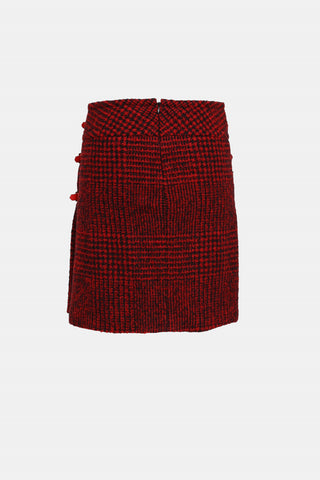 Dolce & GabbanaWool Houndstooth Skirt