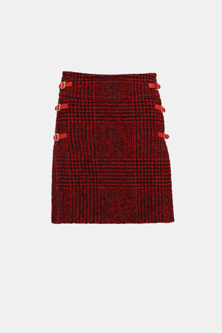 Dolce & GabbanaWool Houndstooth Skirt