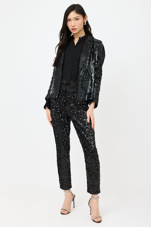 Dolce & Gabbana Sequin Tuxedo Pant