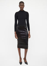 Dolce & Gabbana Silk Panel Clasp Midi Skirt