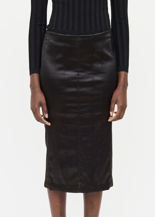 Dolce & Gabbana Silk Panel Clasp Midi Skirt