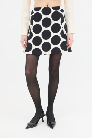 Dolce & Gabbana Silk Polka Dot Skirt