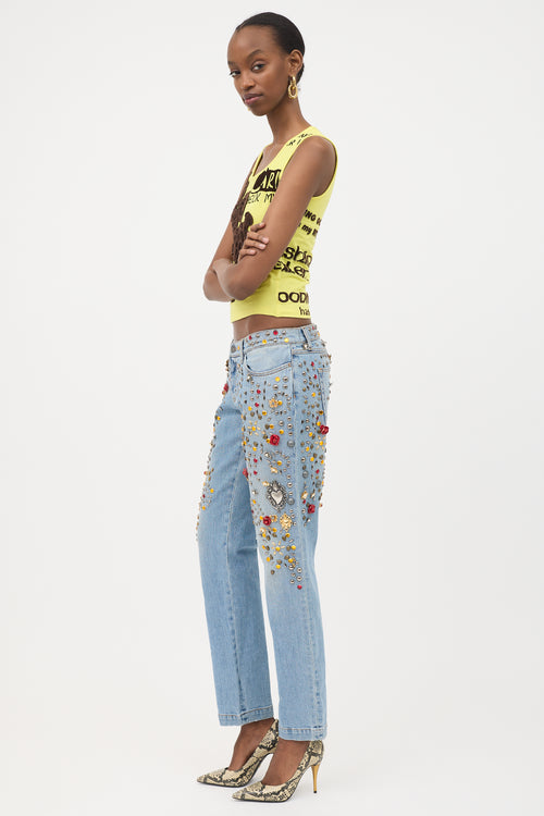 Dolce & Gabbana Spring 2015 Embellished Jeans