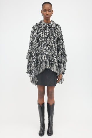 Dolce & Gabbana Tweed Fringe Cape