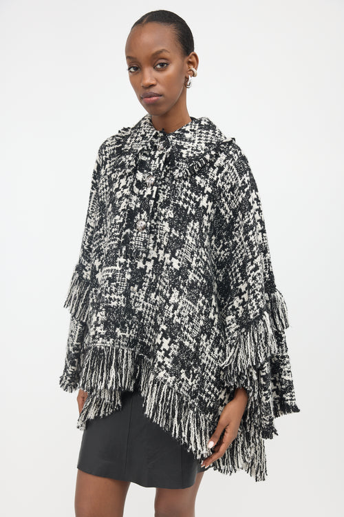 Dolce & Gabbana Tweed Fringe Cape