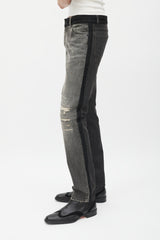 Dolce & Gabbana Washed Black Distressed Skinny Jeans