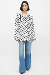 Dolce & Gabbana White & Black Polka Dot Rain Cape