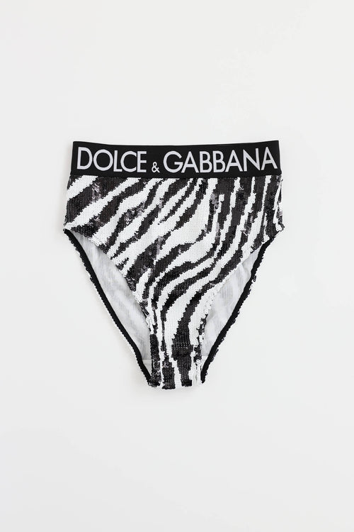Dolce & Gabbana Sequin Pattern Swim Brief