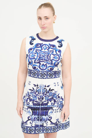 Dolce & Gabbana Pattern Sleeveless Dress