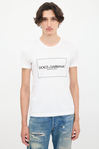 Dolce & Gabbana White Box Logo & Label T-Shirt