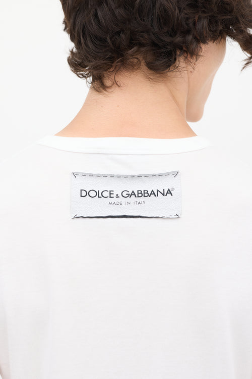 Dolce & Gabbana White Box Logo & Label T-Shirt