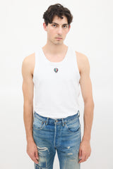 Dolce & Gabbana White Crest Patch Logo Tank Top