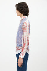 Dolce & Gabbana White & Multicolour Trompe L'oeil Shirt