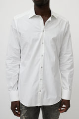 Dolce & Gabbana White & Silver Buttoned Shirt