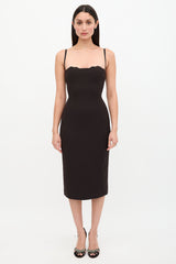 Dolce & Gabbana Wool Bodycon & Lace Bra Dress