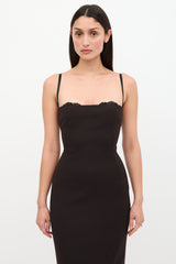Dolce & Gabbana Wool Bodycon & Lace Bra Dress