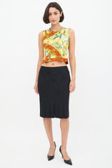 Dolce & Gabbana Yellow & Multicolour Lemon Printed Tank Top