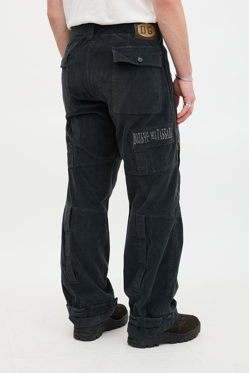 Dolce & Gabbana Corduroy Logo Pant