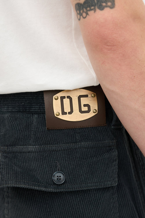 Dolce & Gabbana Corduroy Logo Pant