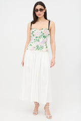 Dolce & Gabbana 2000s Silk Rose Corset Top