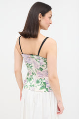 Dolce & Gabbana 2000s Silk Rose Corset Top