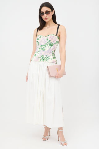 Dolce & Gabbana 2000s Silk Rose Corset Top