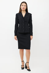 Dolce & Gabbana Black & Silver Two-Piece Suit