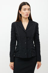 Dolce & Gabbana Black & Silver Two-Piece Suit