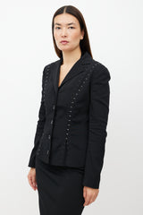Dolce & Gabbana Black & Silver Two-Piece Suit