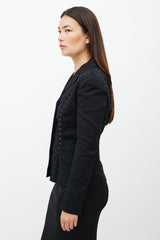 Dolce & Gabbana Black & Silver Two-Piece Suit